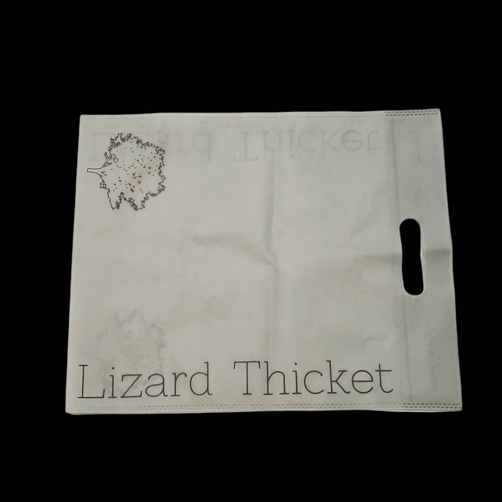 Lizard Thicket Clothing Shopping Bag Gray Fabric Rooted in Style Boutique 18x14